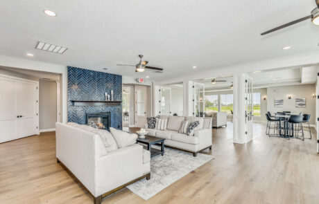 open living room dining room kitchen space