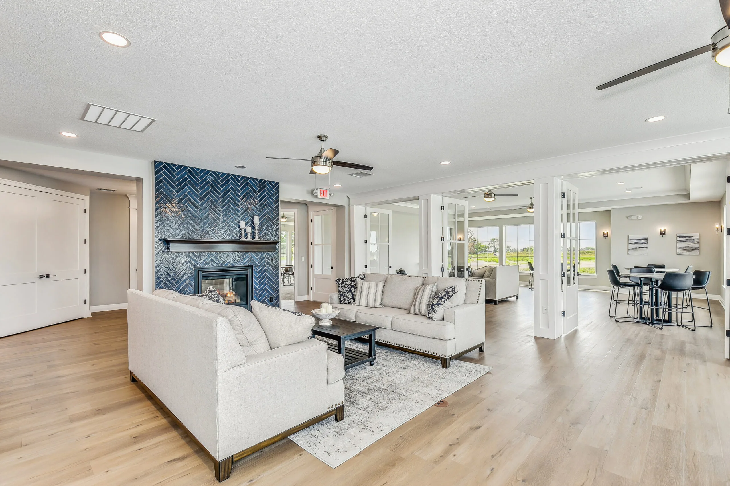 open living room dining room kitchen space
