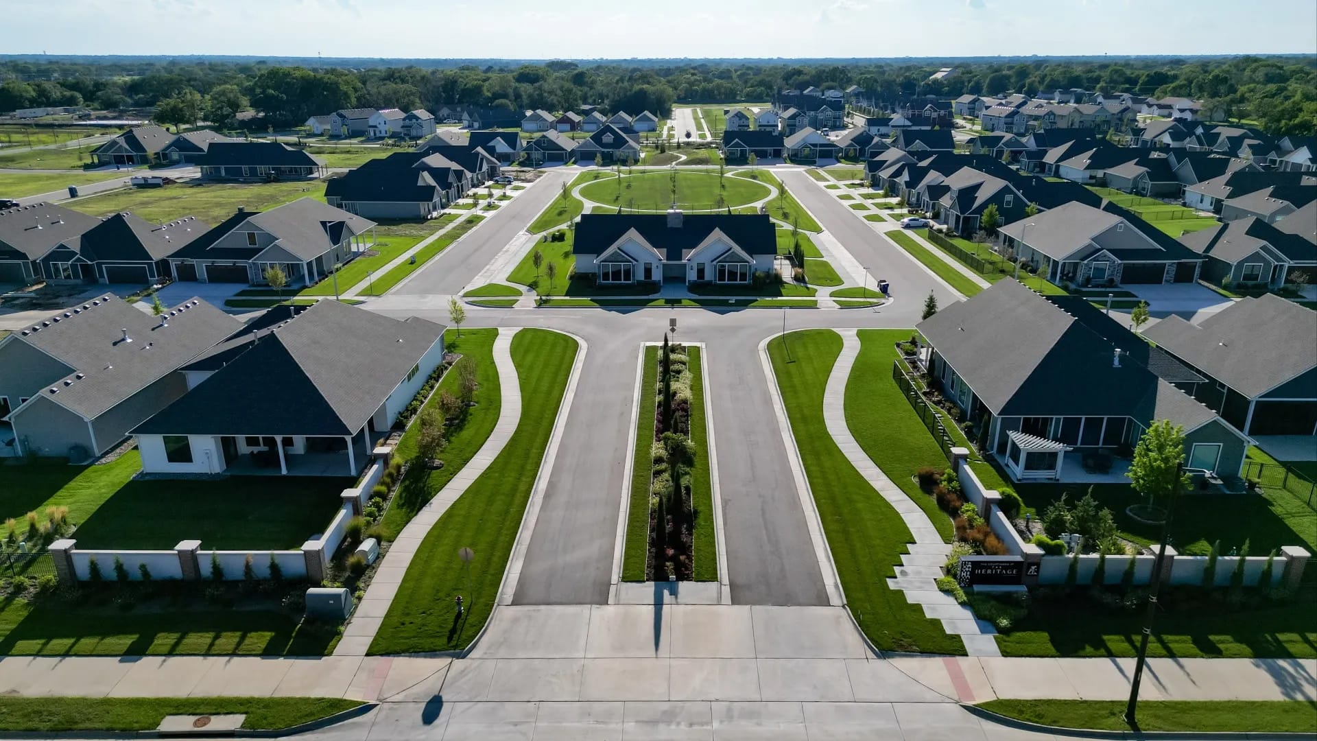Courtyards at the Heritage aerial photo