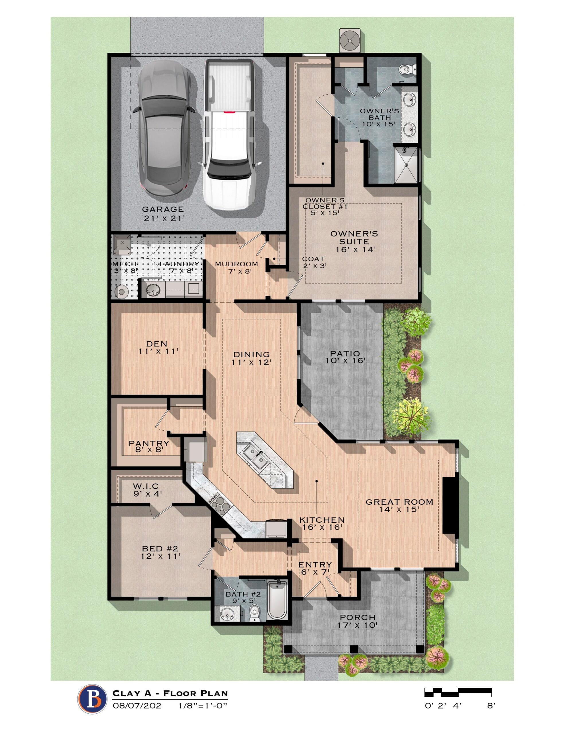 Perfection Builders Floor Plan_ClayA_8x11_20250807 Clay Floor plan