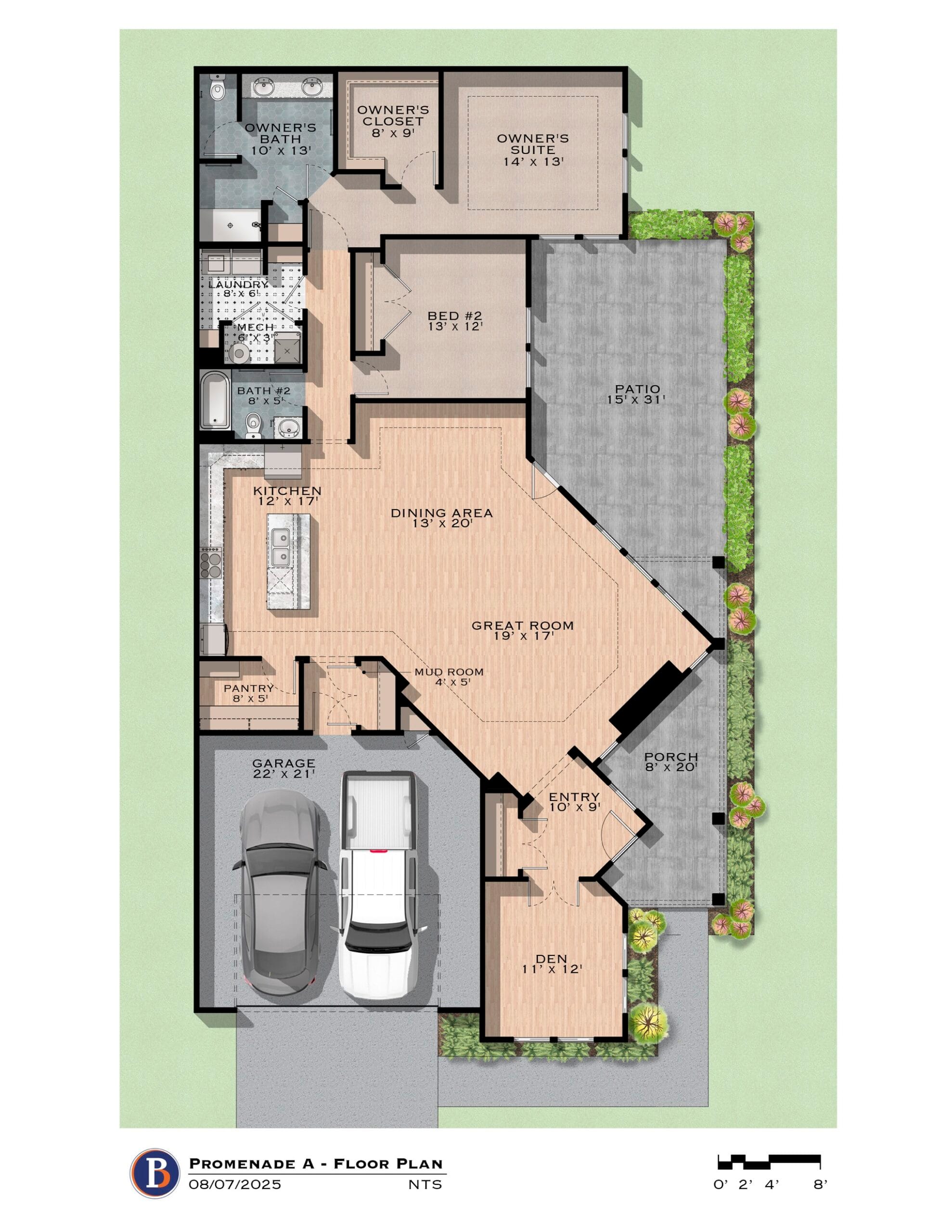 Perfection Builders Floor Plan_PromenadeA_8x11_20250807 Promenade floor plan