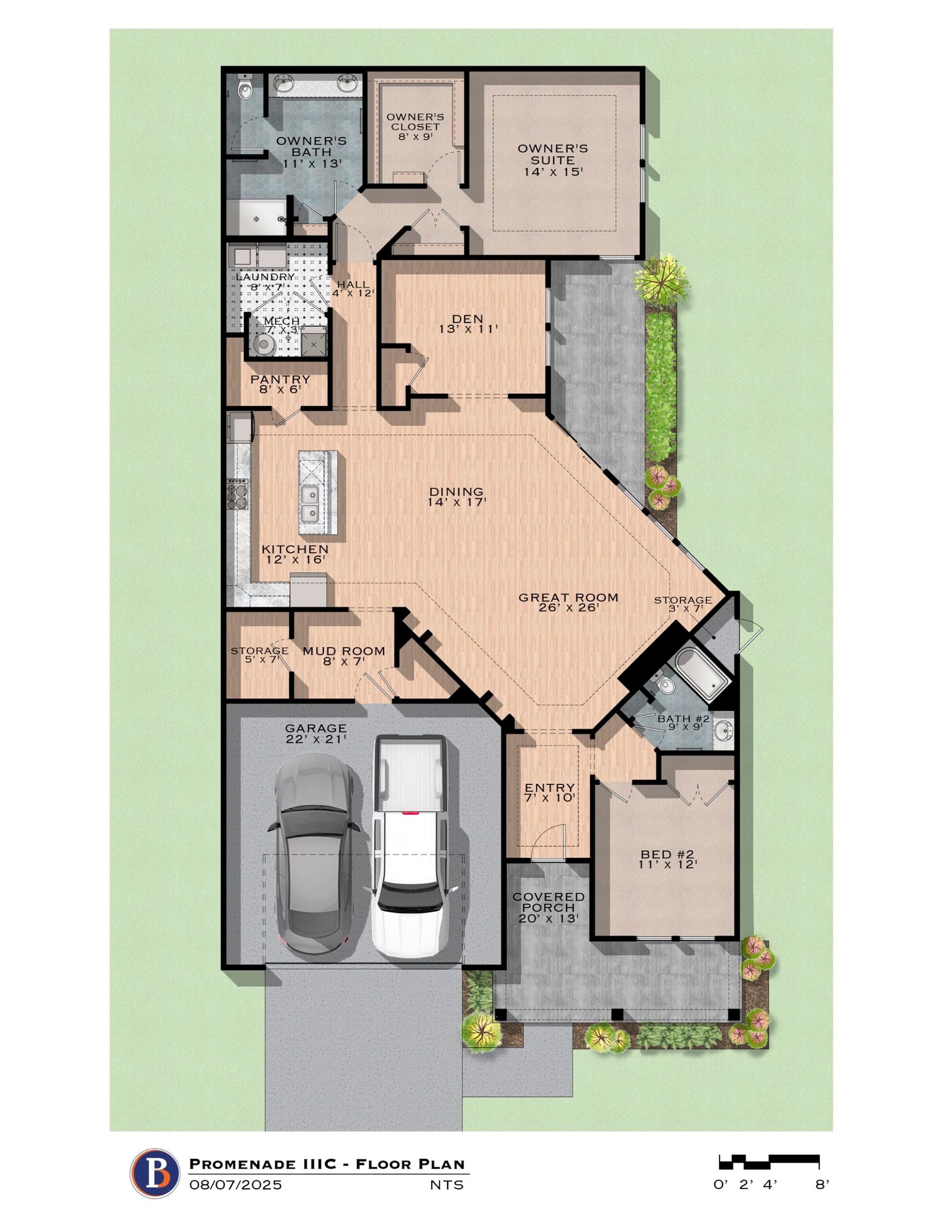 Perfection Builders Floor Plan_PromenadeIIIC_8x11_20250807 Promenade III floor plan
